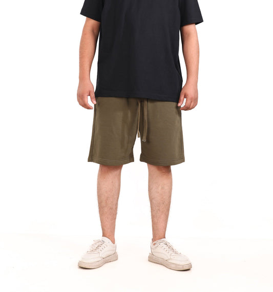 Cotton Solid Melton Shorts