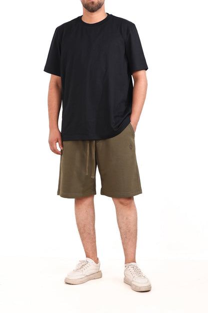 Cotton Solid Melton Shorts