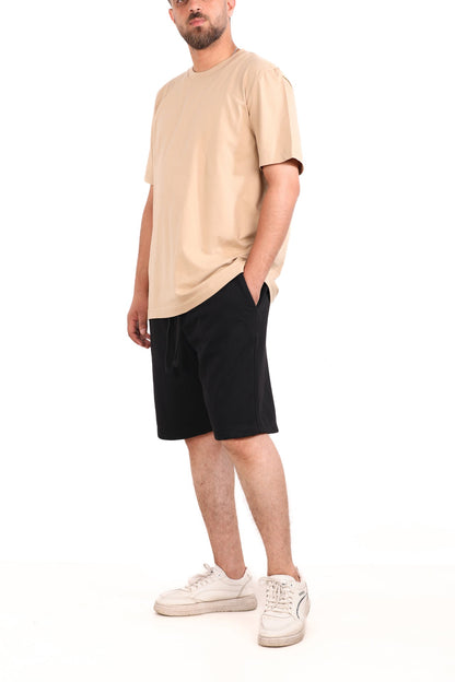 Cotton Solid Melton Shorts