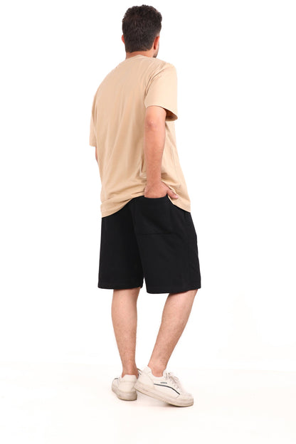 Cotton Solid Melton Shorts