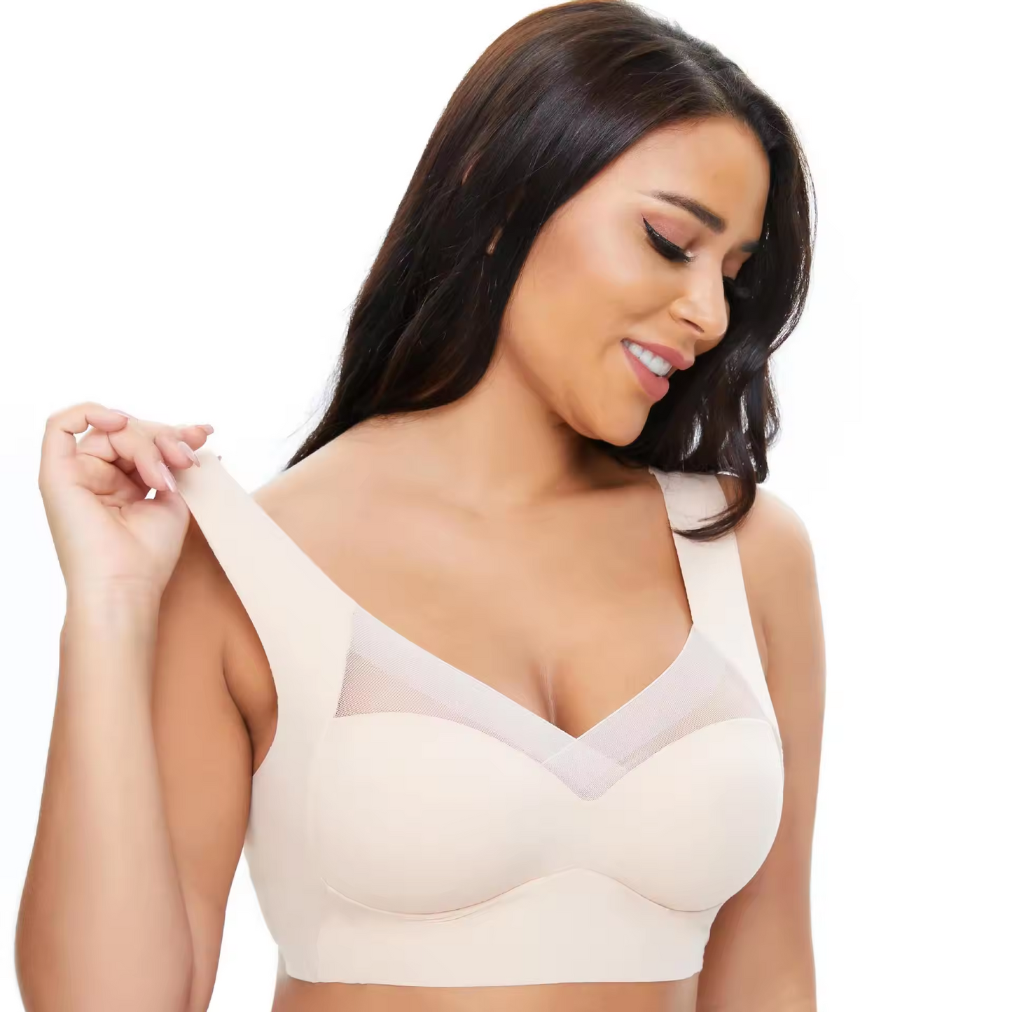 Plus Size Seamless Bra - Pink