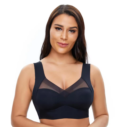 Plus Size Seamless Bra - Black