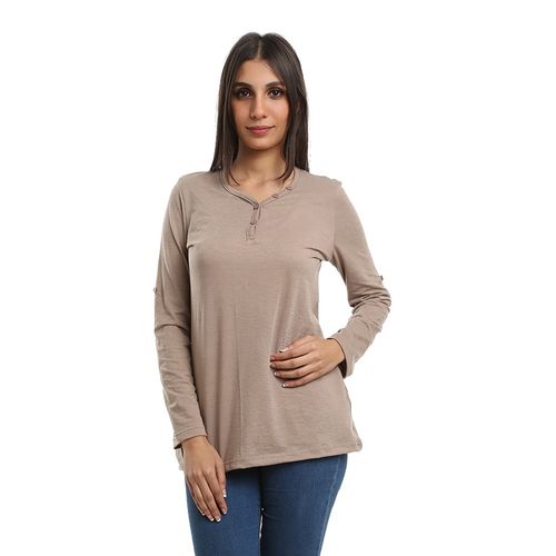 Henley Shirt Long Or 3/4 Sleeve