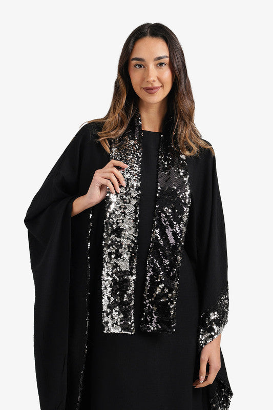 Sequin Abaya Belt – Black