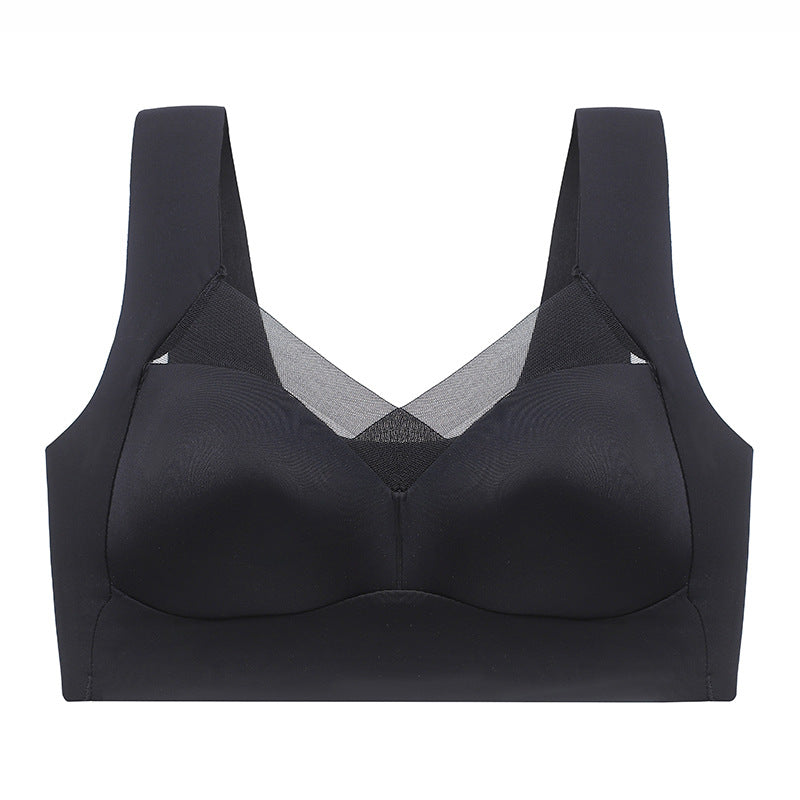 Plus Size Seamless Bra - Black