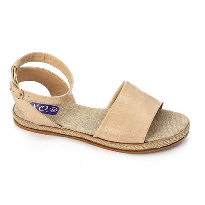 Flocked Leather Sandal