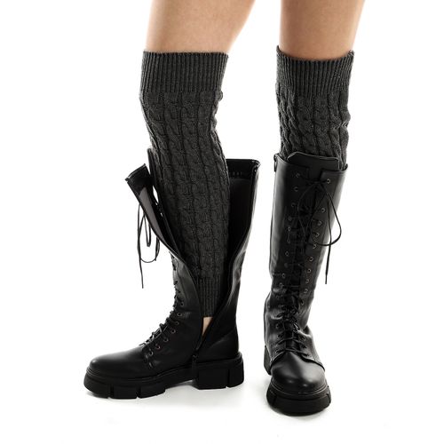 Synthetic Boot Socks Cuffs - Grey