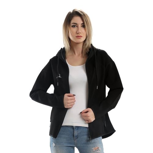 Women Smart casual jacket-Black