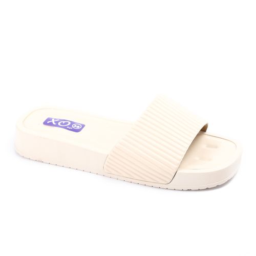PVC Comfort Slide Sandals - Beige