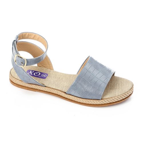 Flocked Leather Sandal