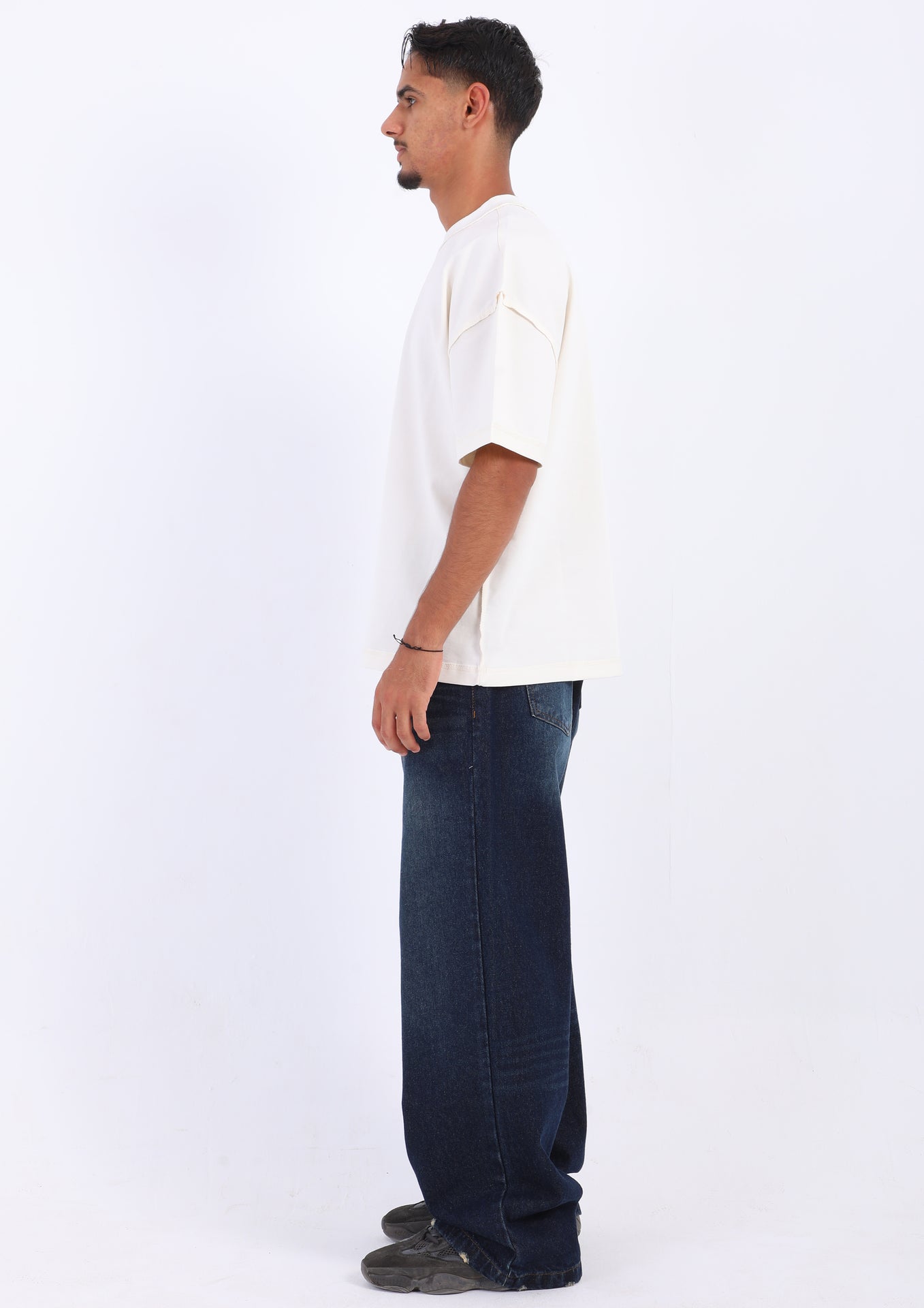 Wide Leg Jeans - Dark Blue