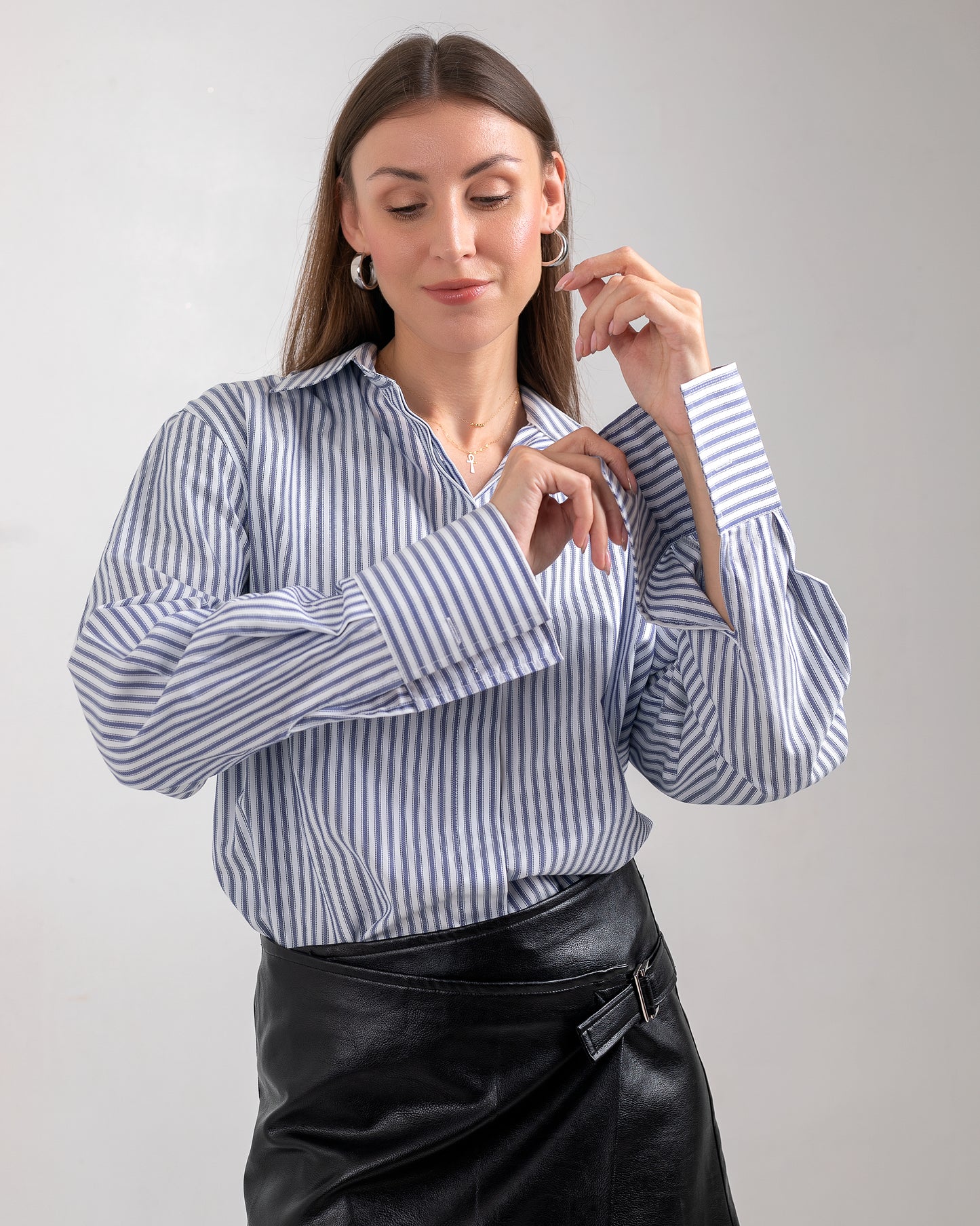 Classic Striped Blue Shirt