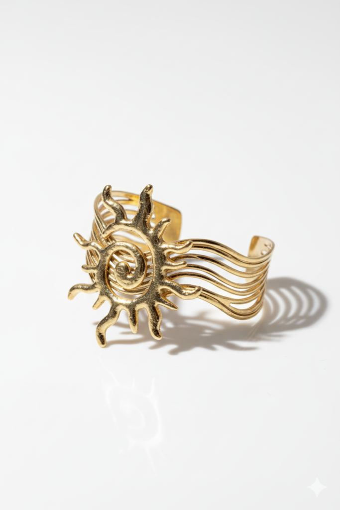 Zinc Alloy Sun Design Bracelet – Gold Plated