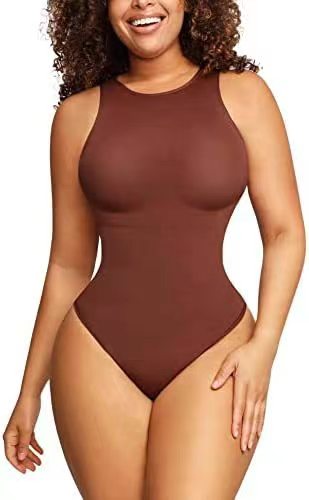 Sculpting Confidence Thong Bodysuit Brown