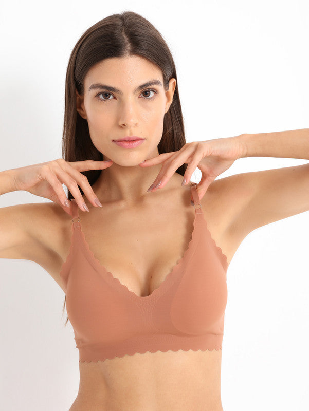 Seamless Amour Bralette Chestnut Brown