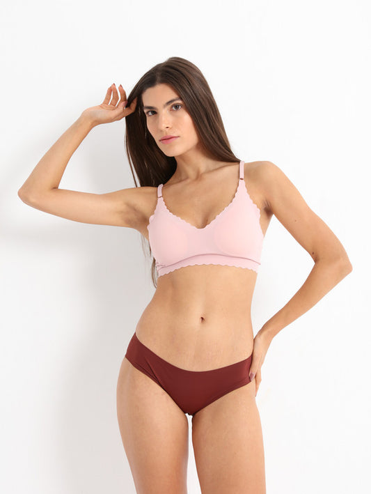 Seamless Amour Bralette Coral Pink