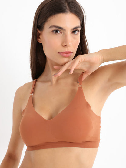 Seamless Charm Bralette Nude Brown