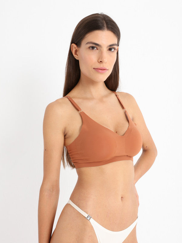 Seamless Charm Bralette Nude Brown