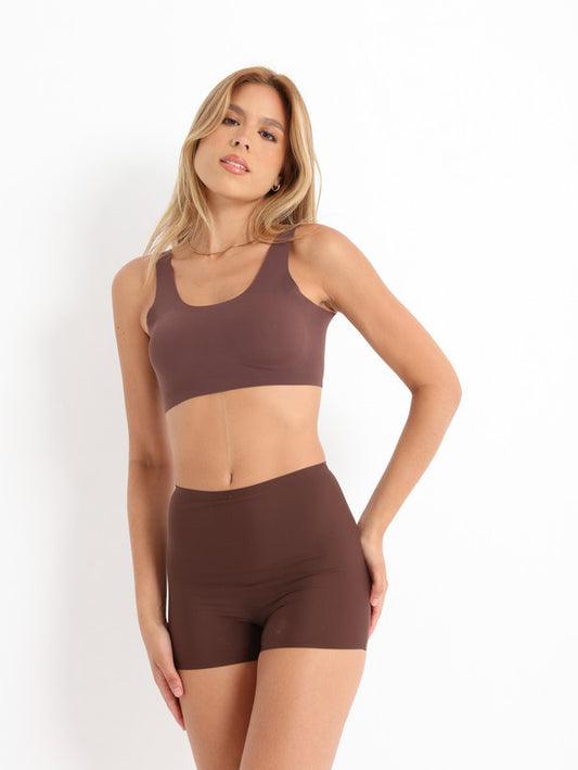 Seamless Allure U-Neck Bralette - Dark Brown