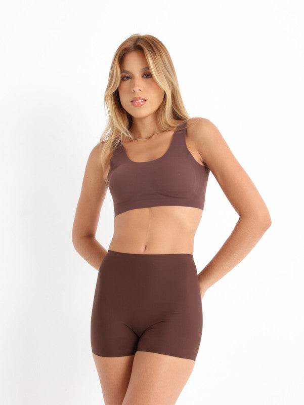 Seamless Allure U-Neck Bralette - Dark Brown