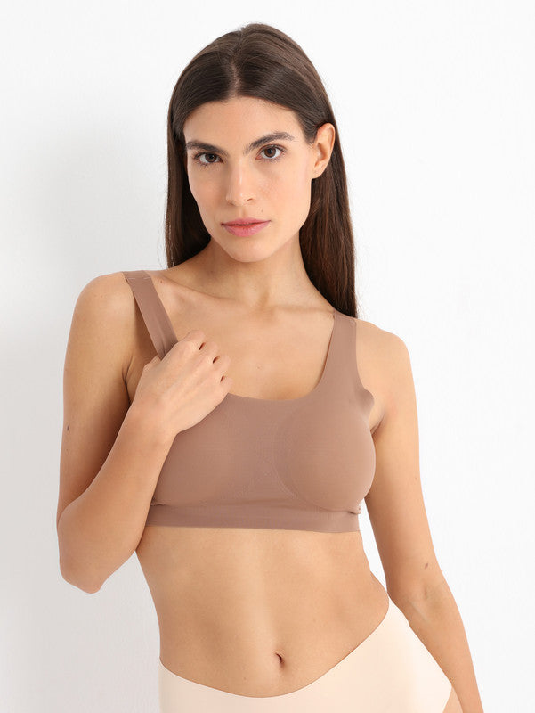 Seamless Allure U-Neck Bralette - Milk Coffee