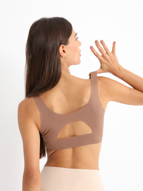 Seamless Allure U-Neck Bralette - Milk Coffee