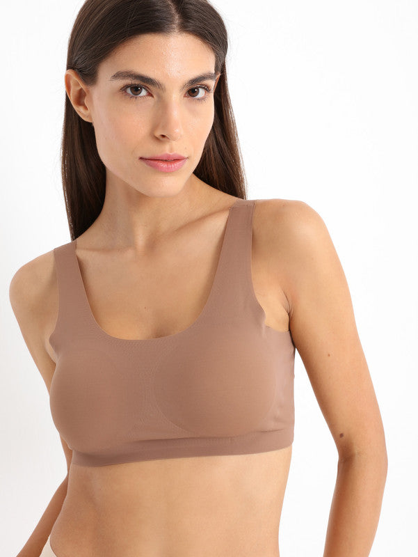 Seamless Allure U-Neck Bralette - Milk Coffee