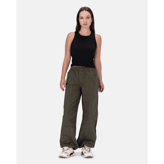 Gabardine Parachute Pants - Oil