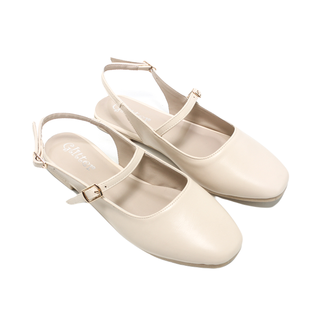 Elegant Flat Sandal - Beige