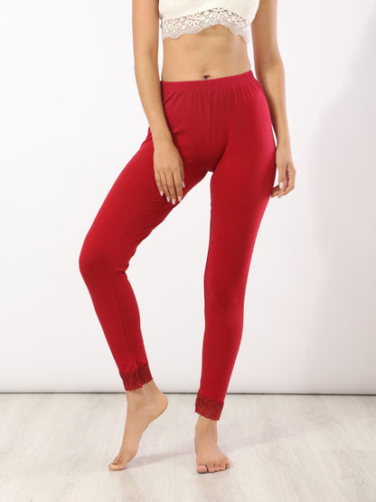 Lacy Leggings
 Red