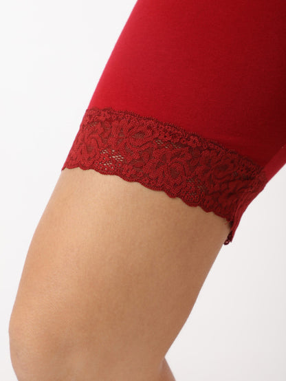 Chantelle's Lacy Biker Shorts Red