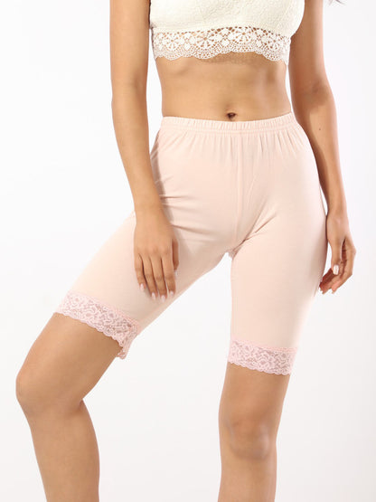 Chantelle's Lacy Biker Shorts Pink