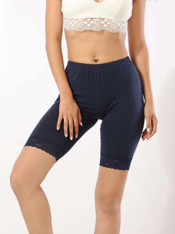 Chantelle's Lacy Biker Shorts Navy