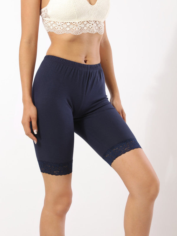 Chantelle's Lacy Biker Shorts Navy