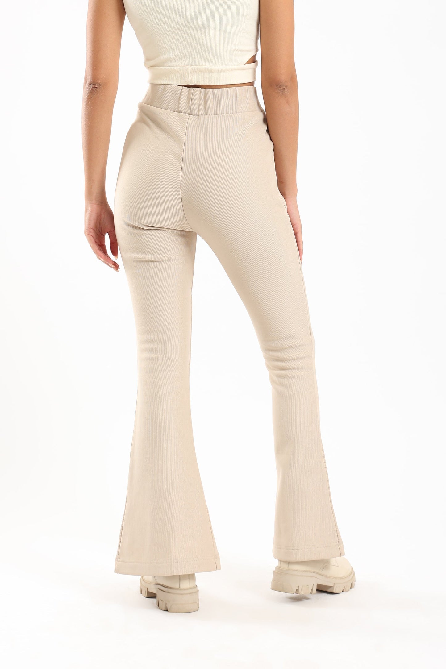 Flared Pants with Front Slit