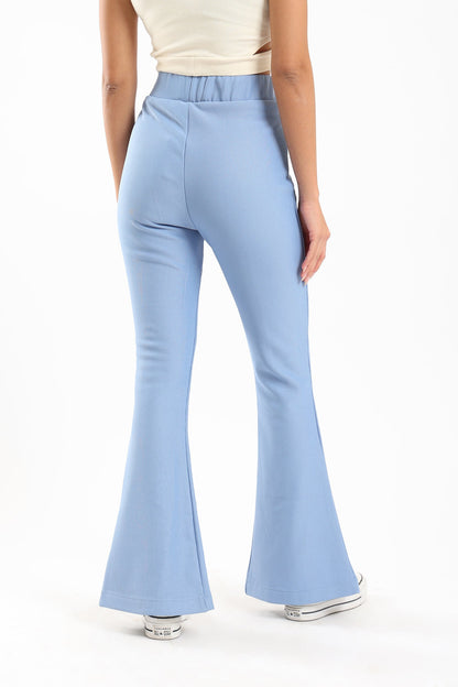 Flared Pants with Front Slit