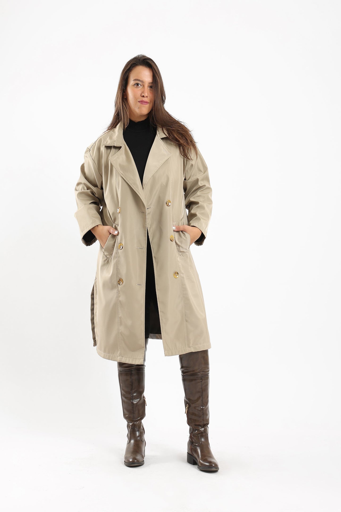 Double Button Closure Coat