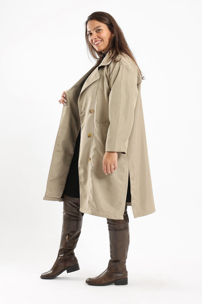 Double Button Closure Coat