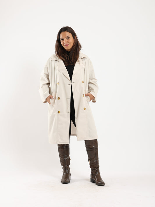 Pointed Collar Trench Coat