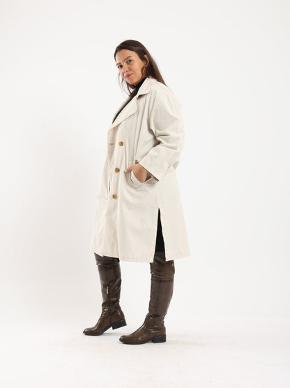 Pointed Collar Trench Coat