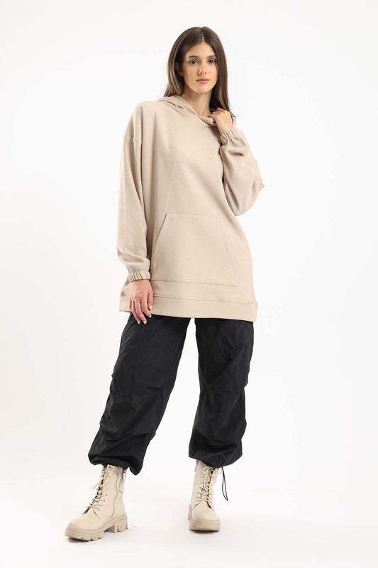 Oversized Lounge Hoodie - Beige