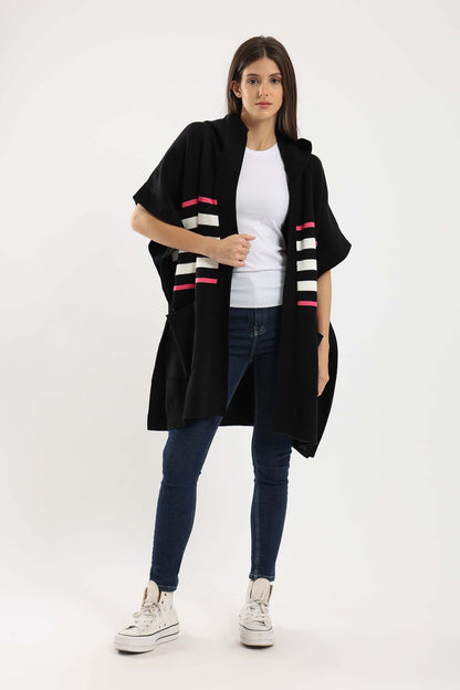 Tritone Hooded Poncho