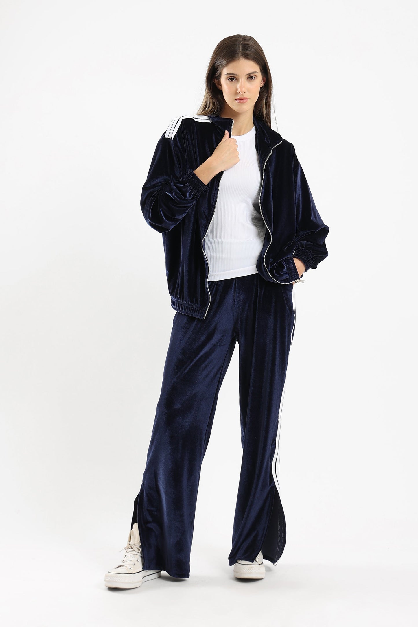 Velvet Striped Lounge Jacket