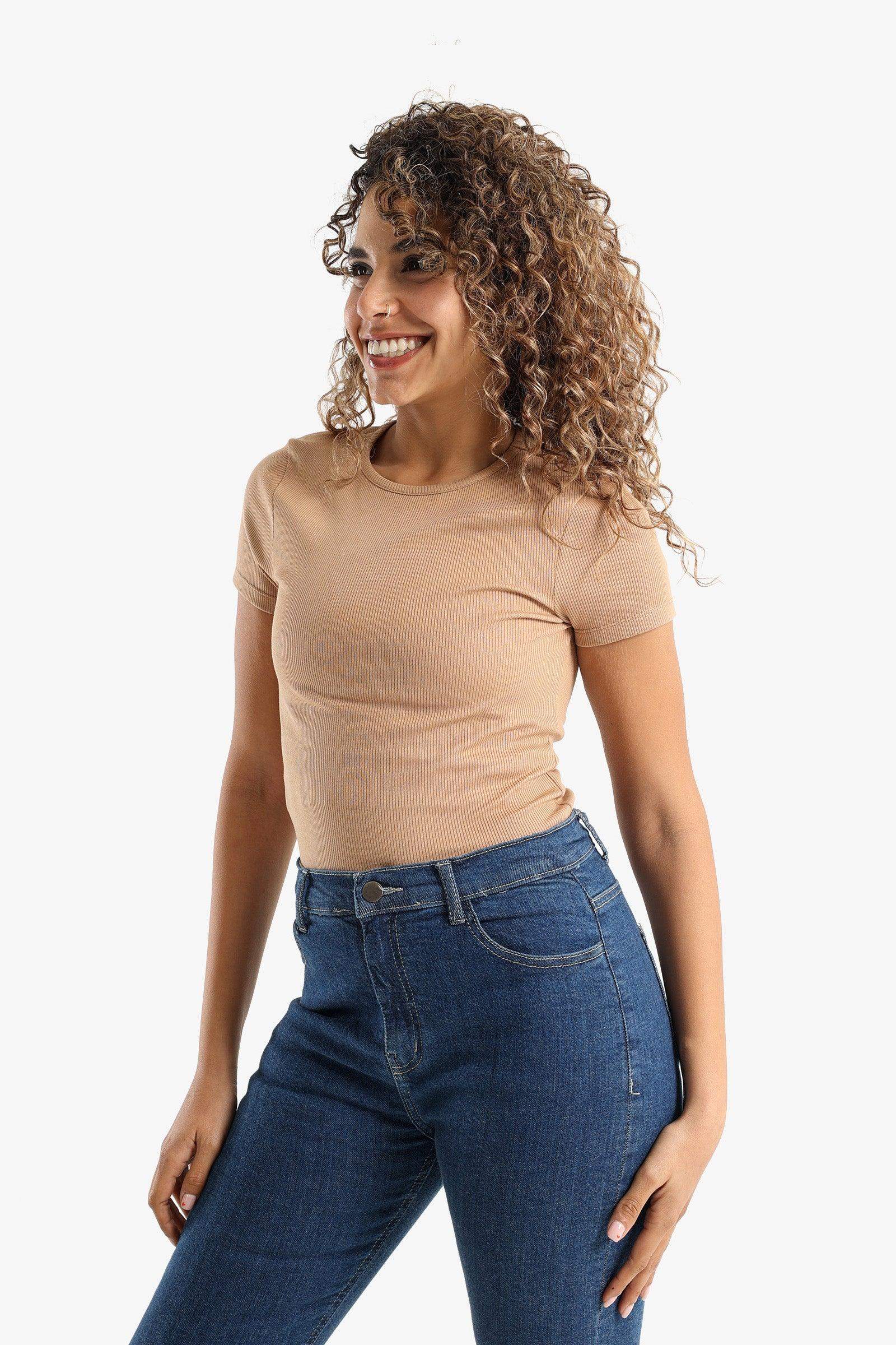 Ribbed Slim Fit Top - Carina - ÙƒØ§Ø±ÙŠÙ†Ø§