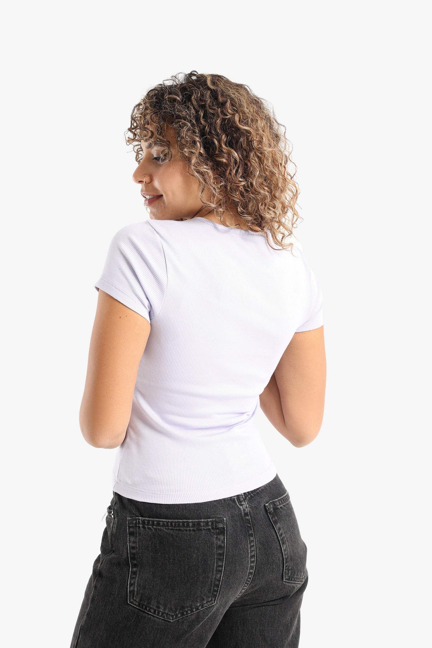 Ribbed Slim Fit Top - Carina - ÙƒØ§Ø±ÙŠÙ†Ø§