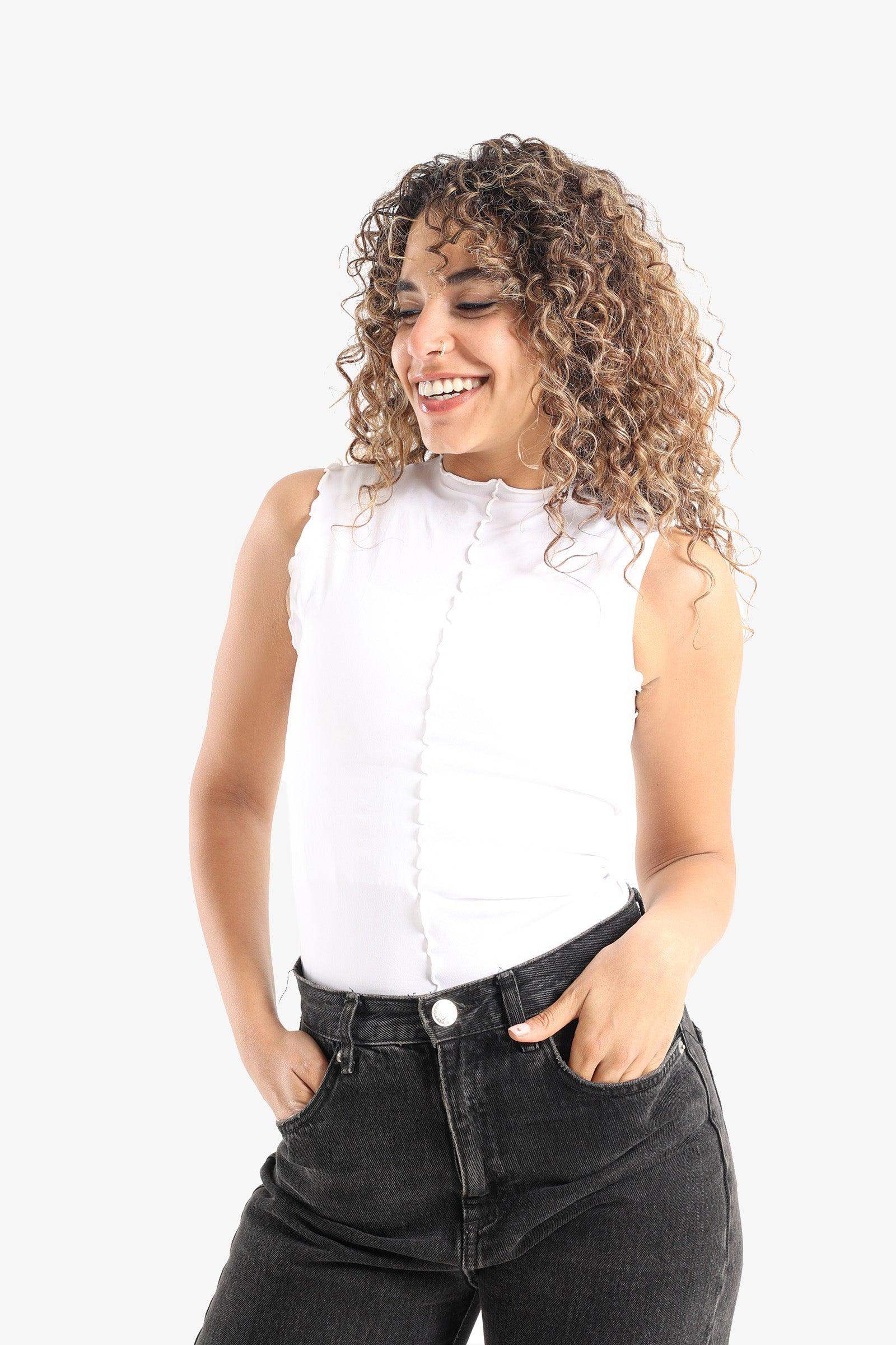 Vertical Piping Sleeveless Top - Carina - ÙƒØ§Ø±ÙŠÙ†Ø§