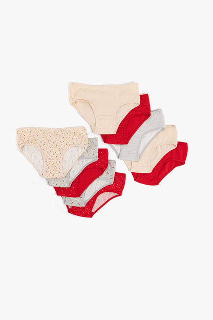 Pack of 10 Colored Brief Panties - Carina - ÙƒØ§Ø±ÙŠÙ†Ø§