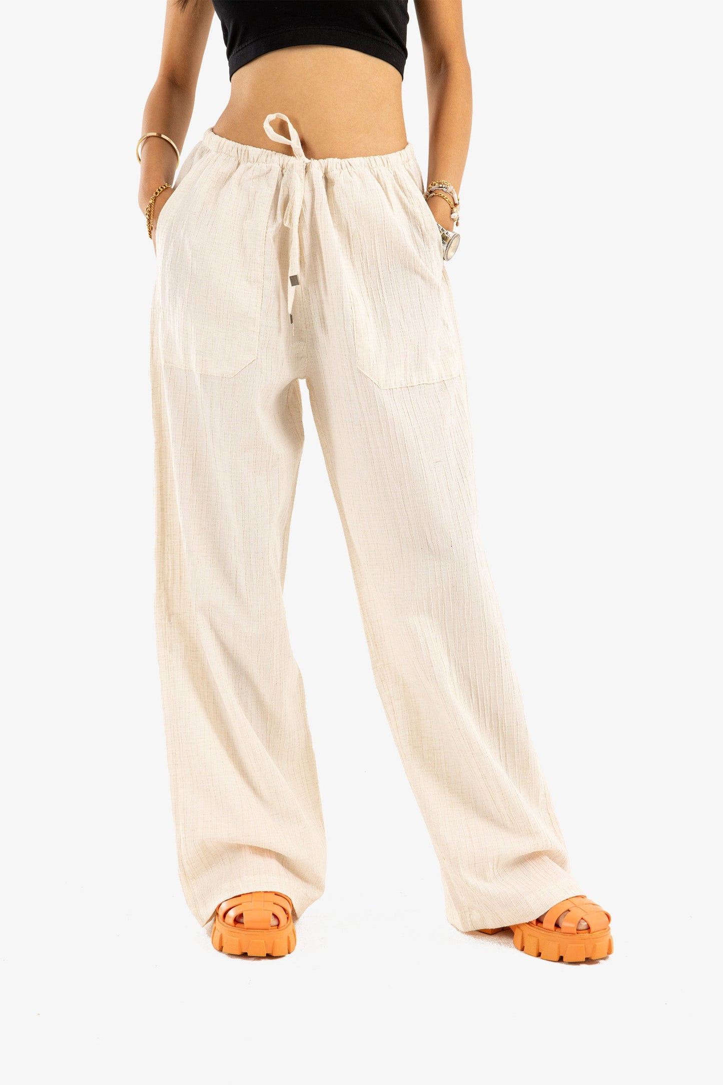 Linen Beige Pants