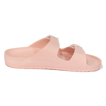 EVA Double Buckle Slippers - Pink Cashmere