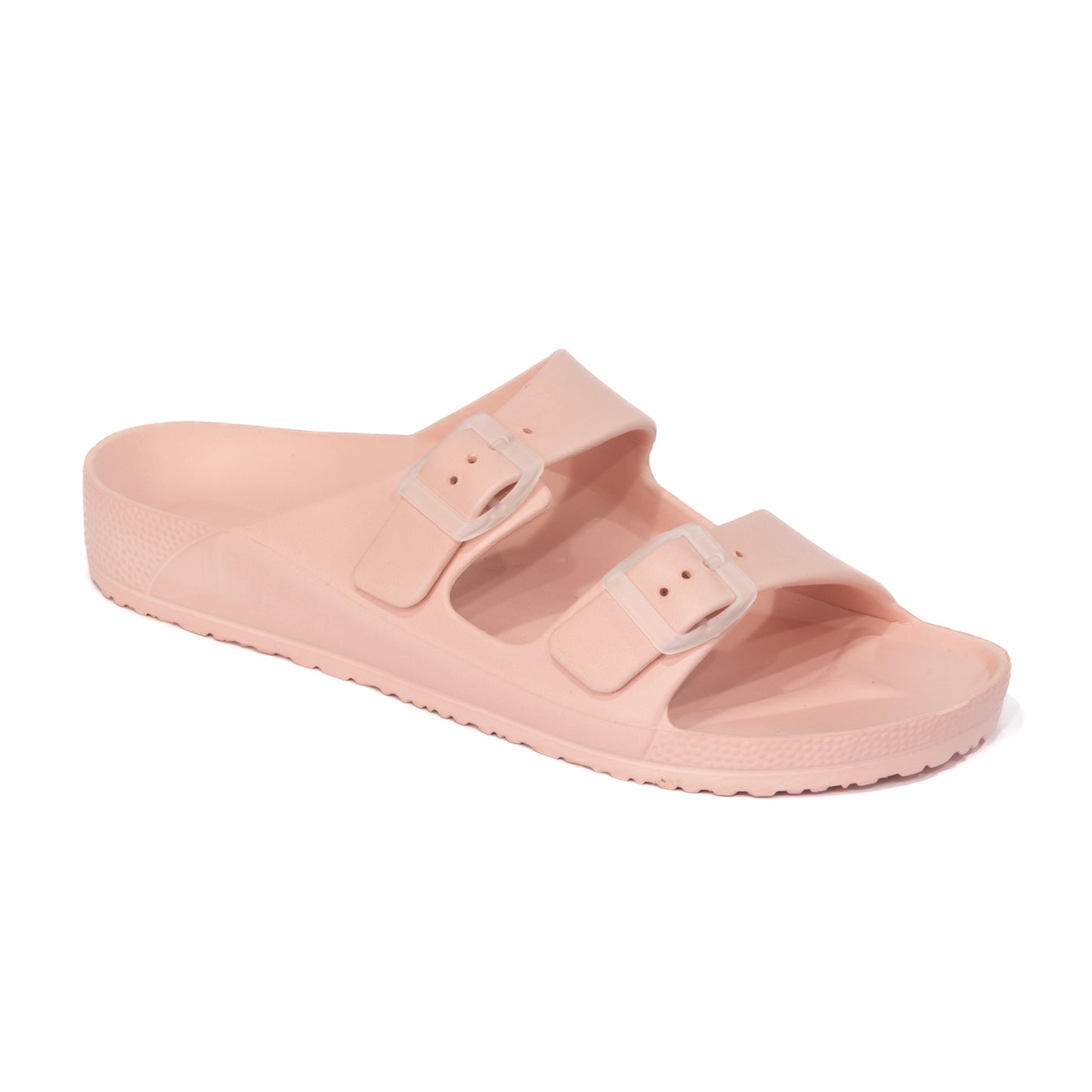 EVA Double Buckle Slippers - Pink Cashmere